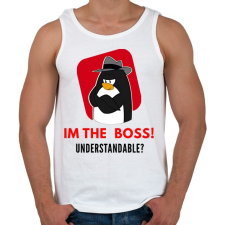 PRINTFASHION im the boss - Férfi atléta - Fehér atléta, trikó