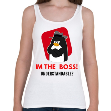 PRINTFASHION im the boss - Női atléta - Fehér női trikó