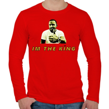 PRINTFASHION IM THE KING - Férfi hosszú ujjú póló - Piros férfi póló