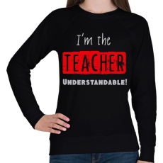 PRINTFASHION im the teacher - Női pulóver - Fekete
