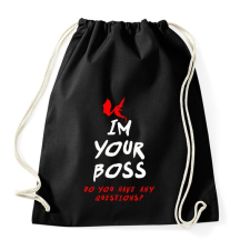 PRINTFASHION IM YOUR BOSS - Sportzsák, Tornazsák - Fekete tornazsák