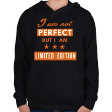PRINTFASHION IMA NOT PERFECT - Gyerek kapucnis pulóver - Fekete
