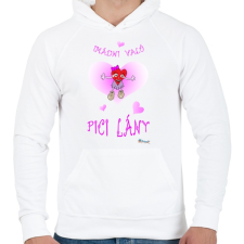 PRINTFASHION Imádni való pici lány - Férfi kapucnis pulóver - Fehér férfi pulóver, kardigán