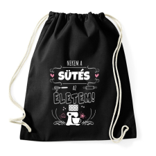 PRINTFASHION Imádok sütni - Sportzsák, Tornazsák - Fekete tornazsák