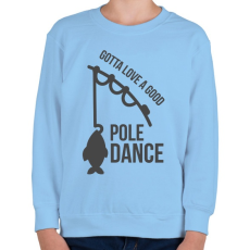 PRINTFASHION Imádom, ahogy ficánkol  - Gyerek pulóver - Világoskék