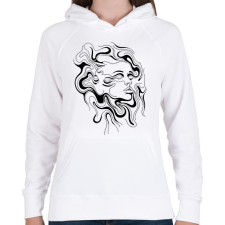 PRINTFASHION Imagine - Női kapucnis pulóver - Fehér női pulóver, kardigán