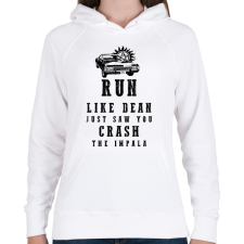 PRINTFASHION IMPALA - Női kapucnis pulóver - Fehér női pulóver, kardigán