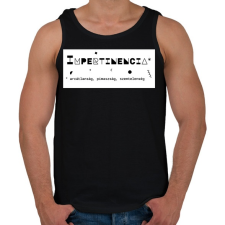 PRINTFASHION Impertinencia - Férfi atléta - Fekete atléta, trikó