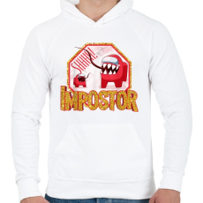 PRINTFASHION Impostor - Shhhhh! - Férfi kapucnis pulóver - Fehér