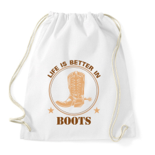 PRINTFASHION In boots - Sportzsák, Tornazsák - Fehér tornazsák