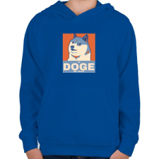 PRINTFASHION IN DOGE WE TRUST - Gyerek kapucnis pulóver - Királykék gyerek pulóver, kardigán