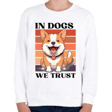 PRINTFASHION In Dogs We Trust - Gyerek pulóver - Fehér gyerek pulóver, kardigán