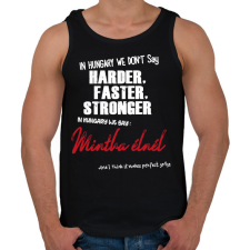 PRINTFASHION In Hungary we don't say - Férfi atléta - Fekete atléta, trikó