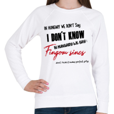 PRINTFASHION In Hungary we don't say - Női pulóver - Fehér női pulóver, kardigán