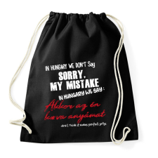 PRINTFASHION In Hungary we don't say - Sportzsák, Tornazsák - Fekete tornazsák