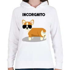 PRINTFASHION Incorgito - Női kapucnis pulóver - Fehér