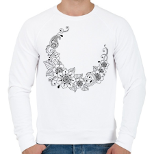 PRINTFASHION Indiai nyakék2 - Férfi pulóver - Fehér férfi pulóver, kardigán