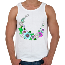 PRINTFASHION Indiai nyakék, színes - Férfi atléta - Fehér