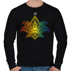 PRINTFASHION Indiai virág - Férfi pulóver - Fekete