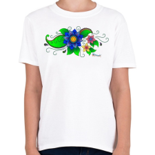 PRINTFASHION Indiai virág - Gyerek póló - Fehér gyerek póló