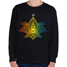 PRINTFASHION Indiai virág - Gyerek pulóver - Fekete