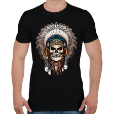 PRINTFASHION Indián  - Férfi póló - Fekete férfi póló