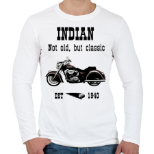 PRINTFASHION INDIAN MOTORCYCLE - Férfi hosszú ujjú póló - Fehér férfi póló