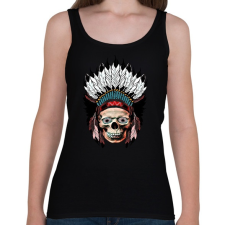 PRINTFASHION indian skull - Női atléta - Fekete női trikó