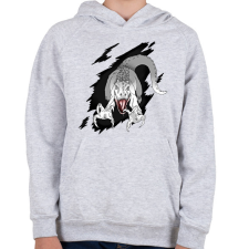 PRINTFASHION Indominus rex - Gyerek kapucnis pulóver - Sport szürke gyerek pulóver, kardigán