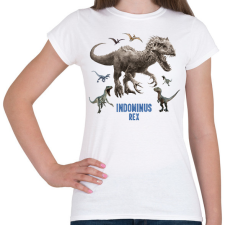 PRINTFASHION Indominus Rex - Női póló - Fehér női póló