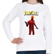 PRINTFASHION Inferno Fortnite - Női pulóver - Fehér női pulóver, kardigán