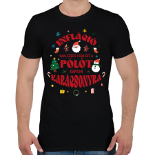 PRINTFASHION Infláció és karácsony - Férfi póló - Fekete férfi póló