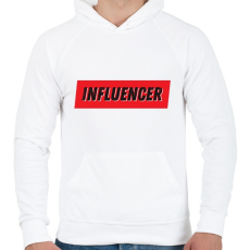 PRINTFASHION Influencer - Férfi kapucnis pulóver - Fehér