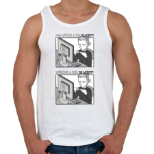 PRINTFASHION Informatikus_ - Férfi atléta - Fehér atléta, trikó