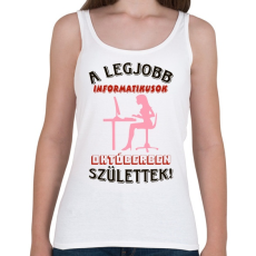 PRINTFASHION Informatikus nő szülinapja október - Női atléta - Fehér