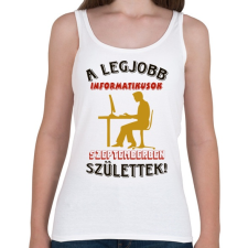 PRINTFASHION Informatikus szülinapja szeptember - Női atléta - Fehér női trikó