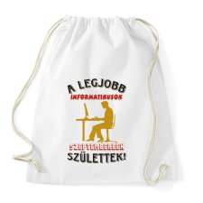 PRINTFASHION Informatikus szülinapja szeptember - Sportzsák, Tornazsák - Fehér tornazsák