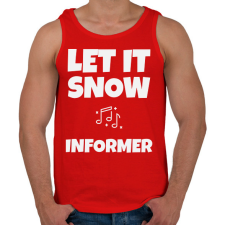 PRINTFASHION INFORMER - Férfi atléta - Piros atléta, trikó