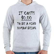 PRINTFASHION Ingyen van a kedves személyiség - Férfi kapucnis pulóver - Sport szürke férfi pulóver, kardigán