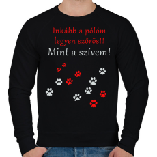 PRINTFASHION inkább a pólóm legyen szőrös - Férfi pulóver - Fekete