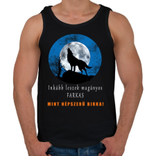 PRINTFASHION INKÁBB LESZEK - Férfi atléta - Fekete atléta, trikó