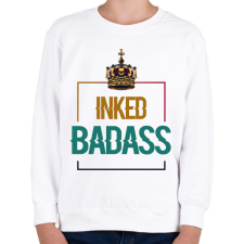 PRINTFASHION Inked Badass - Gyerek pulóver - Fehér gyerek pulóver, kardigán
