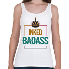 PRINTFASHION Inked Badass - Női atléta - Fehér női trikó
