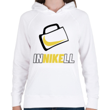 PRINTFASHION InNIKEll - Női kapucnis pulóver - Fehér női pulóver, kardigán