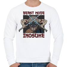 PRINTFASHION Inosuke Beast Mode - Férfi pulóver - Fehér férfi pulóver, kardigán