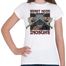 PRINTFASHION Inosuke Beast Mode - Női póló - Fehér