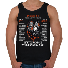 PRINTFASHION Inside me - Férfi atléta - Fekete atléta, trikó