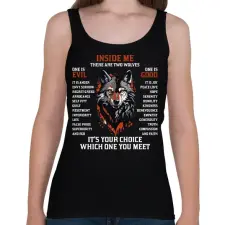 PRINTFASHION Inside me - Női atléta - Fekete női trikó