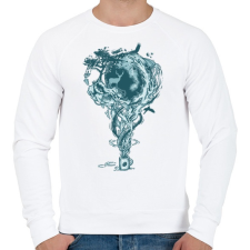 PRINTFASHION Inspiráció - Férfi pulóver - Fehér férfi pulóver, kardigán