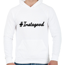 PRINTFASHION #Instagood - Férfi kapucnis pulóver - Fehér férfi pulóver, kardigán